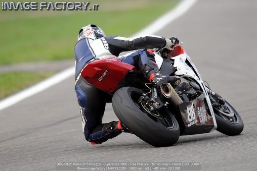 2009-09-26 Imola 0215 Rivazza - Superstock 1000 - Free Practice - Tomas Krajci - Honda CBR1000RR
